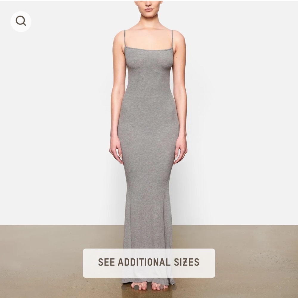 Skims Soft Lounge Soft Slip Dress in Heather Grey - NEVER BEEN WORN